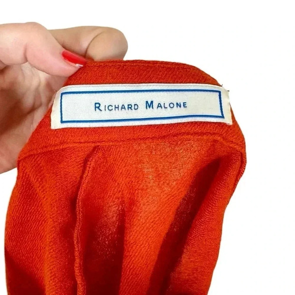 Richard Malone Draped Split One-Shoulder Hand Woven Virgin Wool Top Runway - Picture 12 of 15